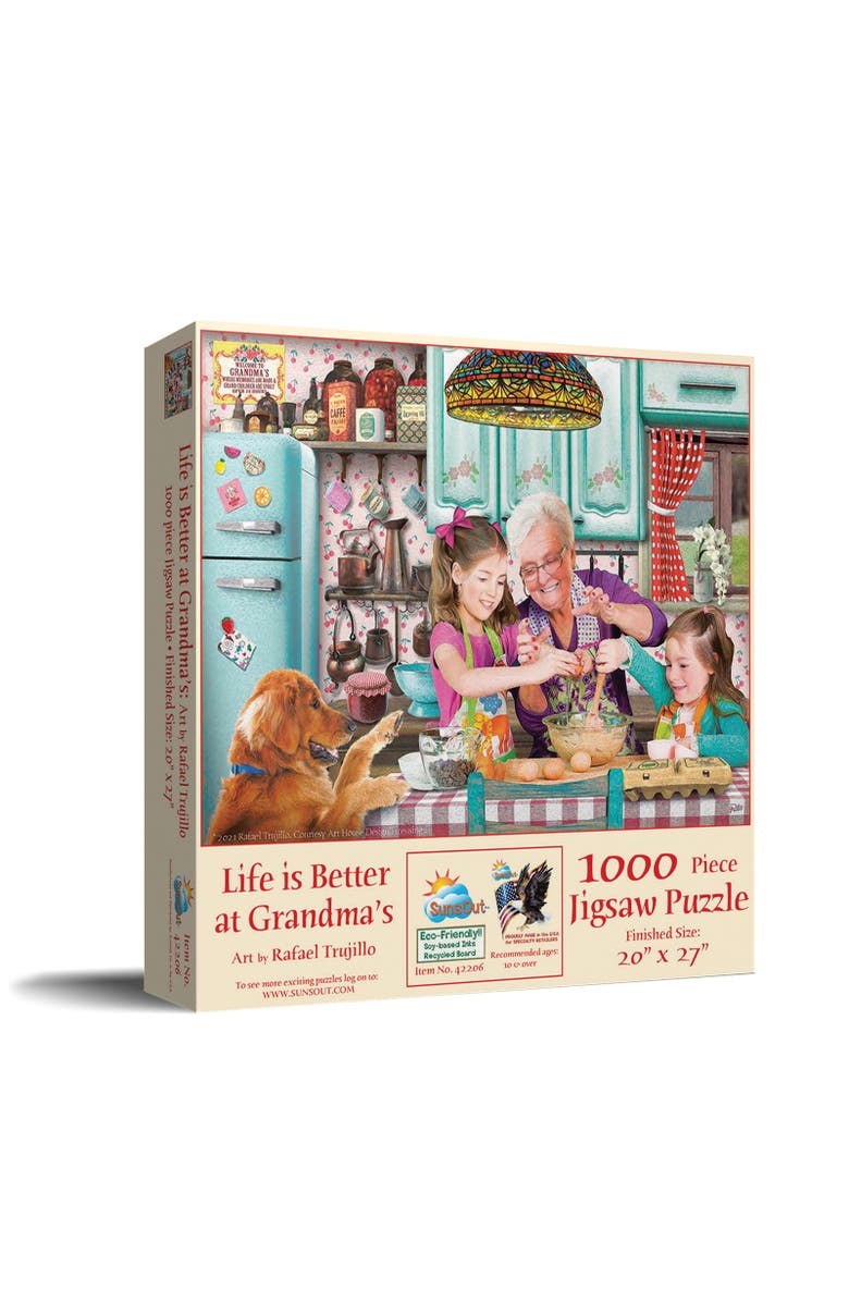 Sunsout Life is Better at Grandma's 1000 piece Jigsaw Puzzle for Adults, Main, color, Multicolor