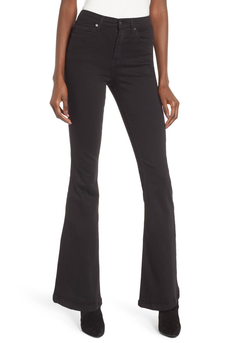 Jamie Flare Leg Jeans, Main, color, OPEN BLACK