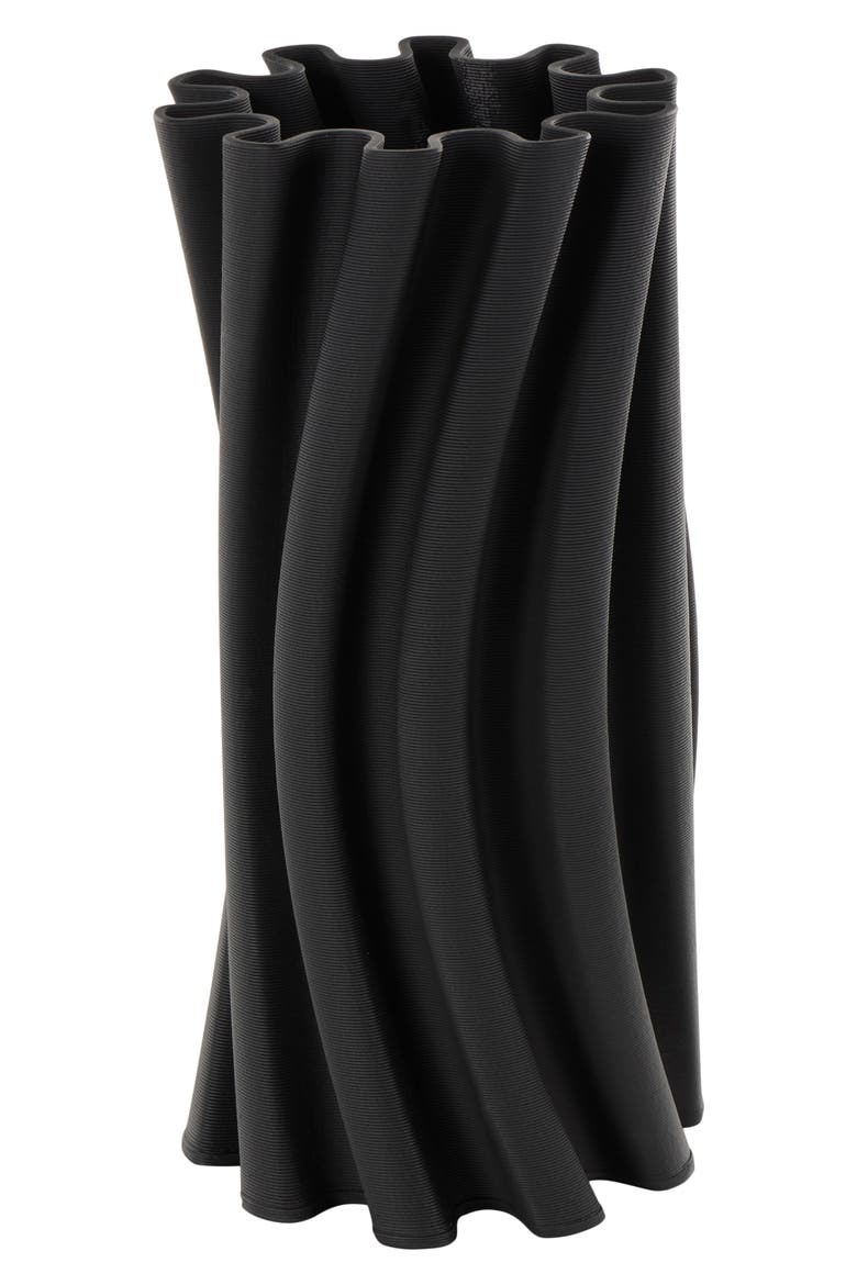 Black Ceramic Vase, Main, color, BLACK