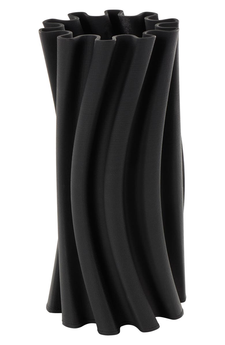 VIVIAN LUNE HOME Black Ceramic Vase, Main, color, Black