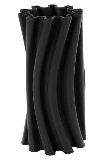 VIVIAN LUNE HOME Black Ceramic Vase