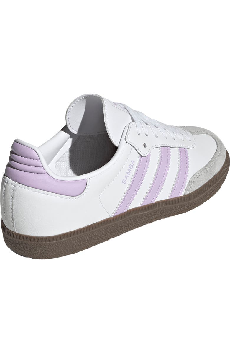 adidas Kids' Samba Sneaker, Alternate, color, White/ Powder Plum/ Gum