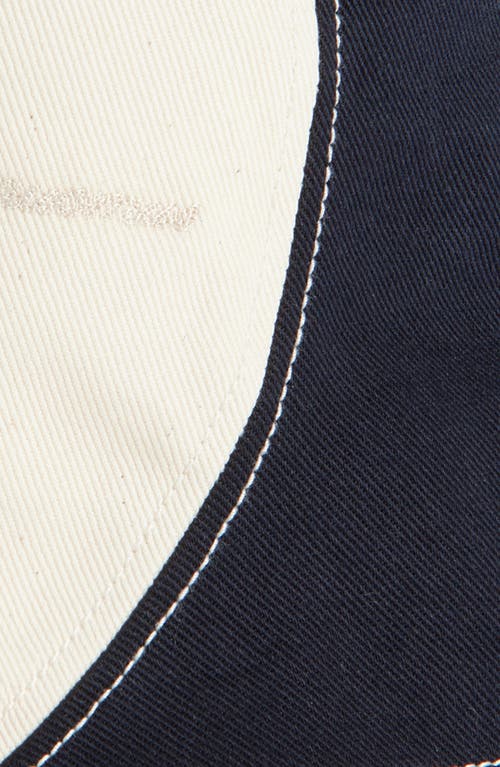 Jacquemus Off-white & Navy 'le Bob Gelato' Bucket Hat In Navy/off-white