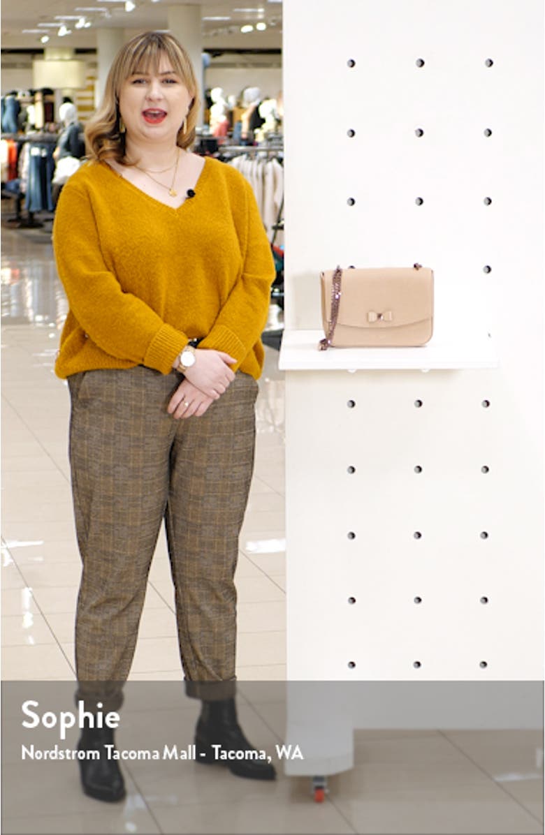 Danieel Bow Leather Crossbody Bag, sales video thumbnail