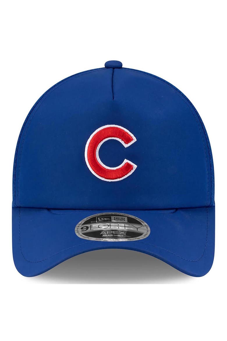 Men's New Era Royal Chicago Cubs 2026 Batting Practice Apex 9FORTY Adjustable Trucker Hat, Alternate, color, Royal