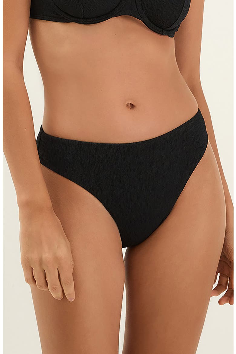 Lindsay High Waist Bikini Bottoms, Main, color, BLACK