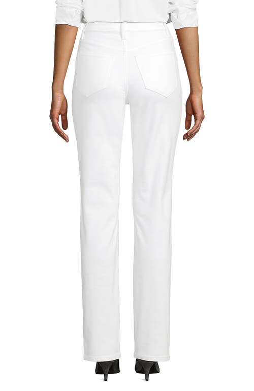 Lands' End Recover High Rise Straight Leg Blue Jeans In White