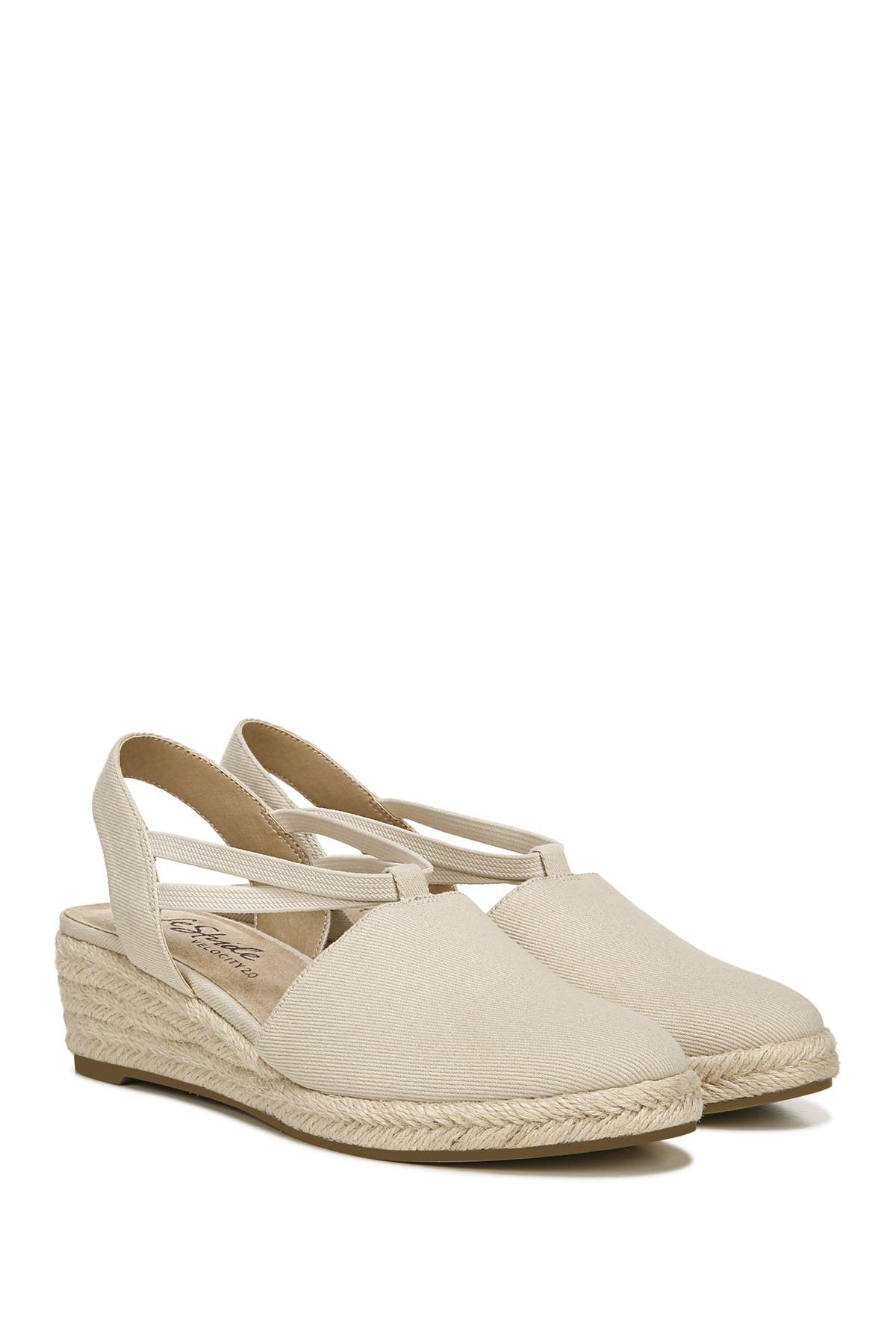 LifeStride Katrina Espadrille Slingback Wedge Pump, Alternate, color, Almond