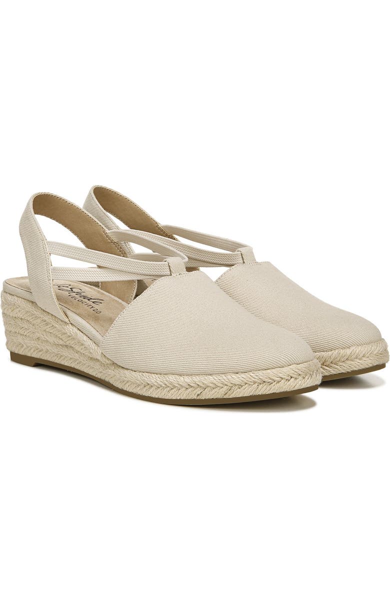 LifeStride Katrina Espadrille Slingback Wedge Pump, Alternate, color, Almond