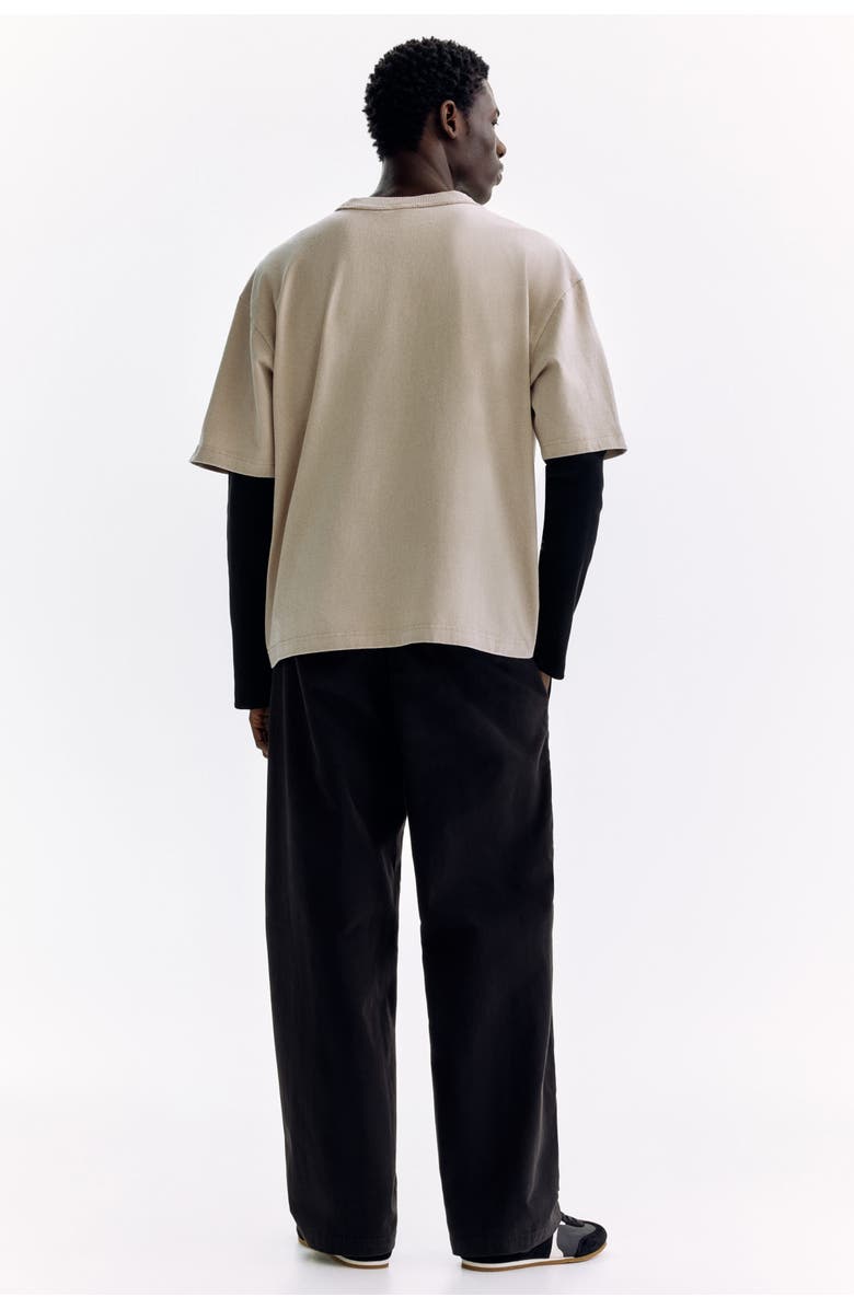 H&M Printed Loose Fit T-shirt, Alternate, color, Beige/33