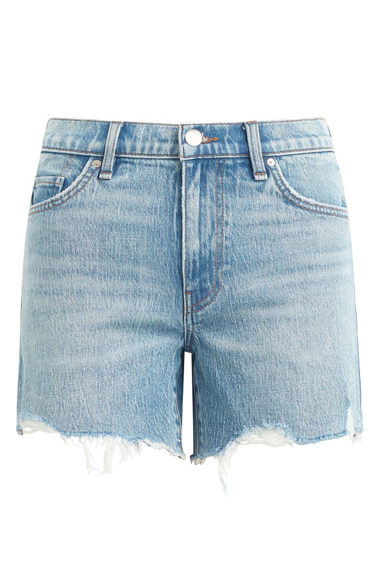 Hudson Jeans Devon High Waist Destroyed Hem Denim Shorts, Alternate, color, Anthem