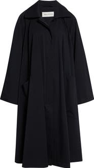 NOUR HAMMOUR Jane Graceful Stretch Cotton & Nylon Coat
