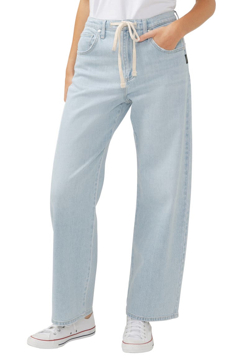 Be Easy Drawstring Jeans, Alternate, color, INDIGO