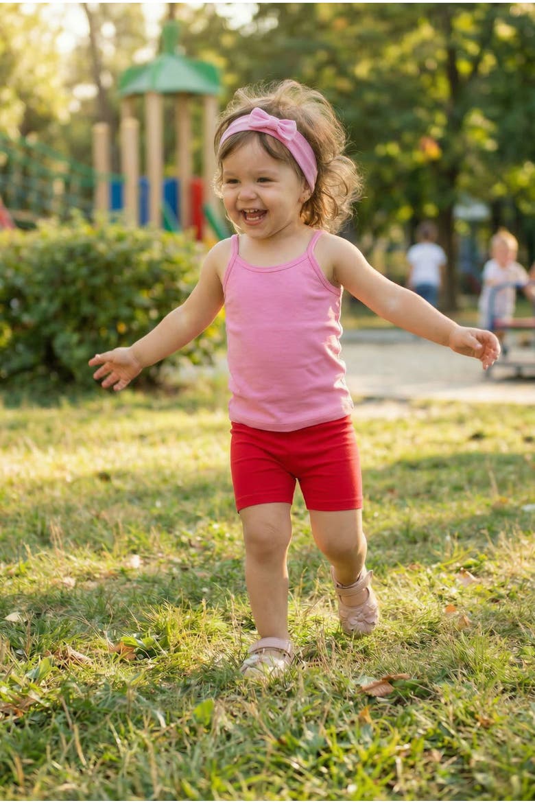 Girls 100% Soft Cotton Bike Shorts, Alternate, color, Light Pink