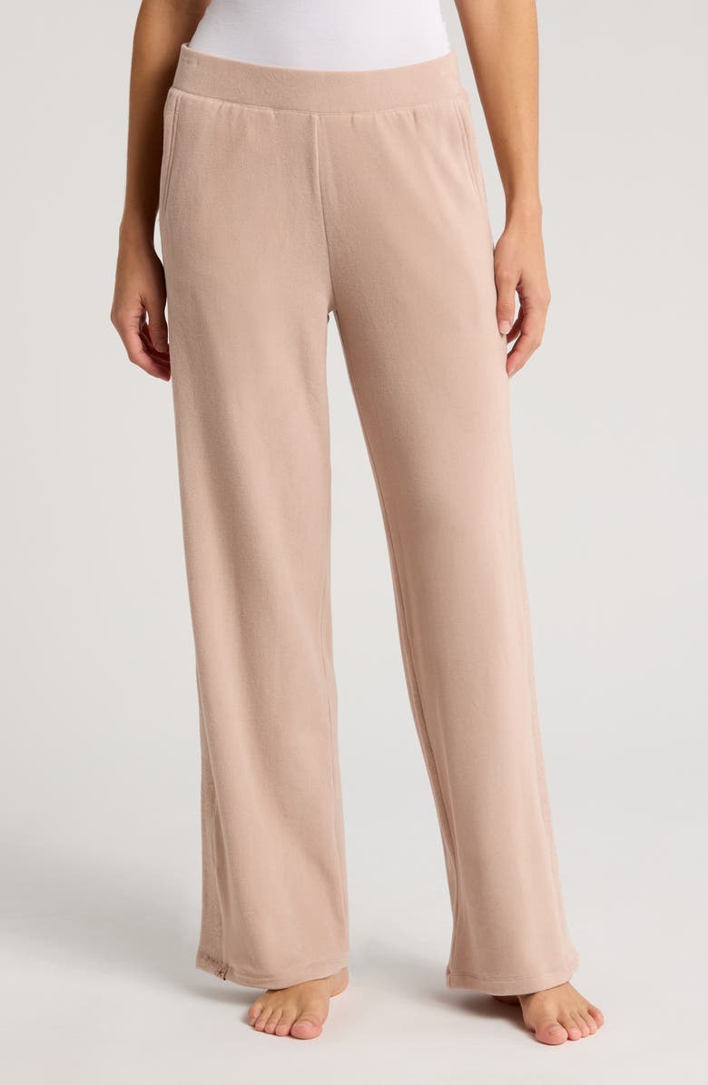 Barefoot Dreams<sup>®</sup> Malibu Collection<sup>®</sup> Brushed Fleece Track Pants, Main, color, Willow