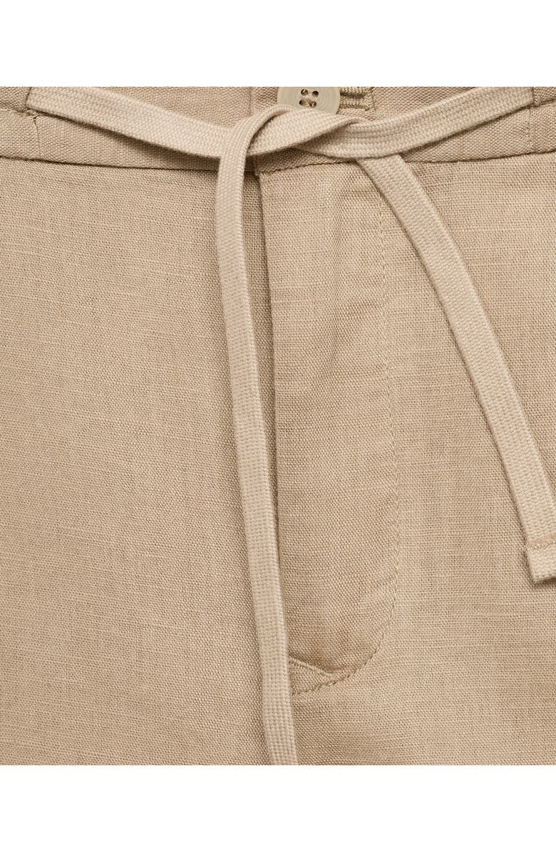 MANGO Slim Fit Drawstring Pants, Alternate, color, Beige