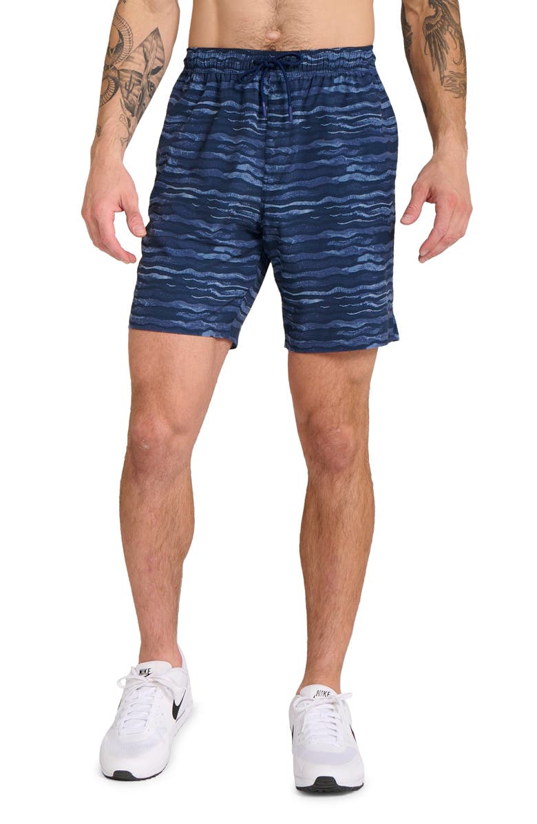 Bad Birdie Active Wave Print Performance Golf Shorts, Main, color,