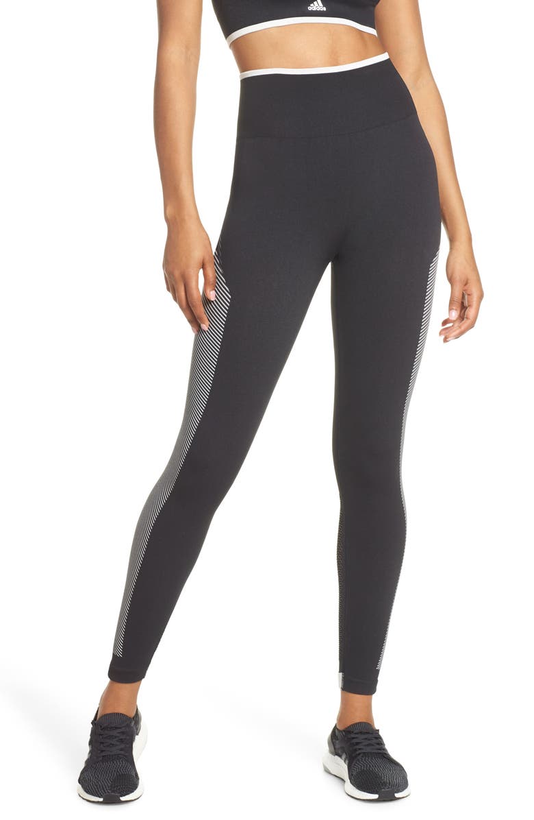 adidas Primeknit High Waist Seamless Tights, Main, color,