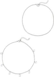 NORDSTROM RACK Cubic Zirconia Charm Anklet