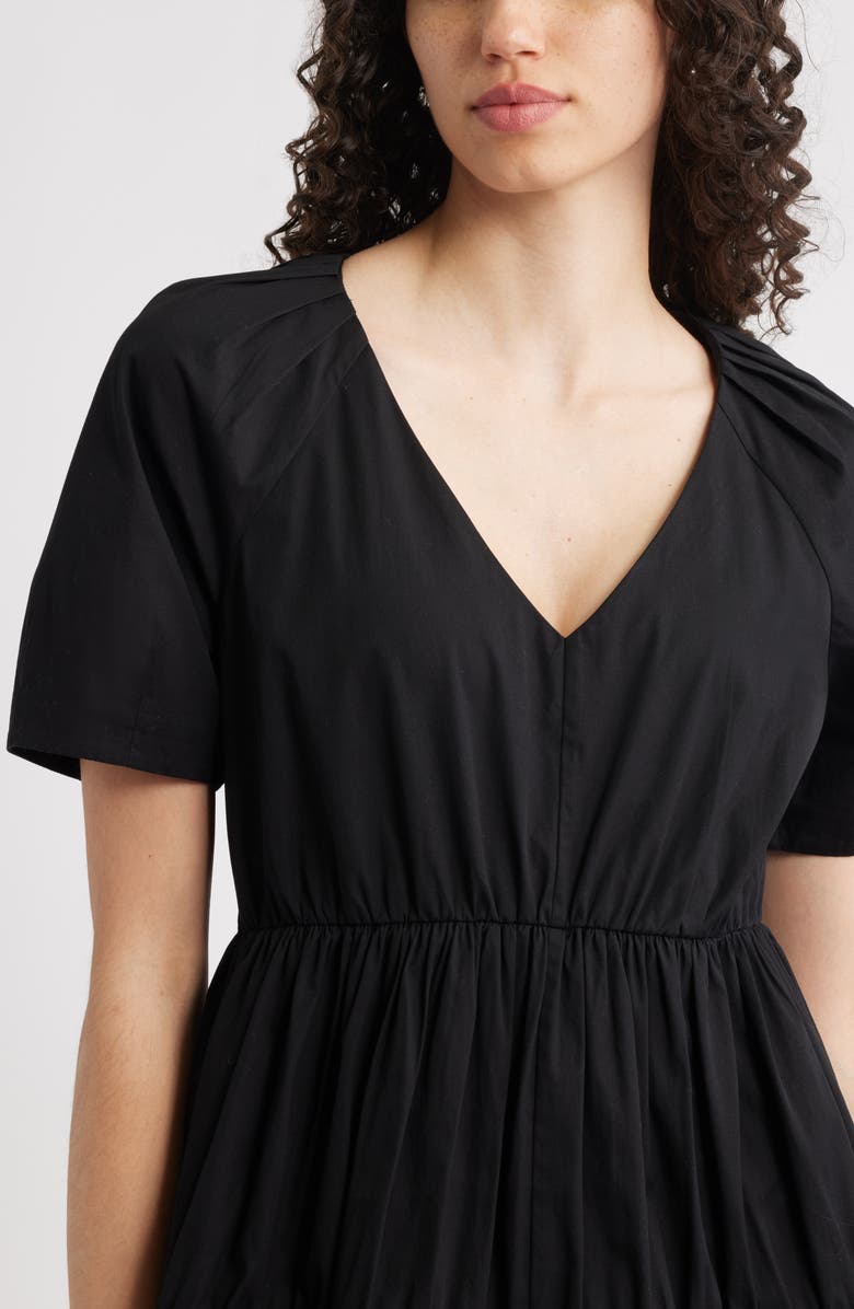 Nordstrom Tiered Minidress, Alternate, color, Black