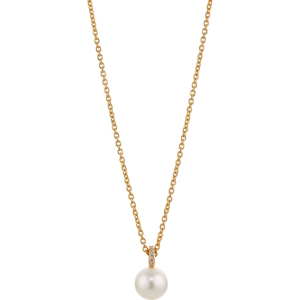 Nadri Freshwater Pearl Pendant Necklace in Pearl/gold at Nordstrom