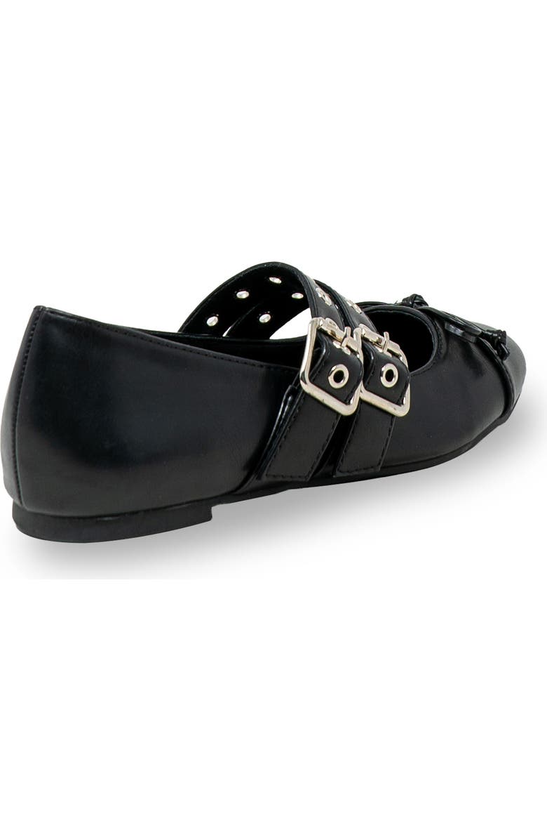 CHASE AND CHLOE Double Moto Belt Strap Ballet Flat, Alternate, color,