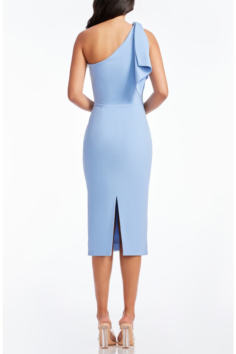 Tiffany One-Shoulder Midi Dress, Alternate, color, SKY