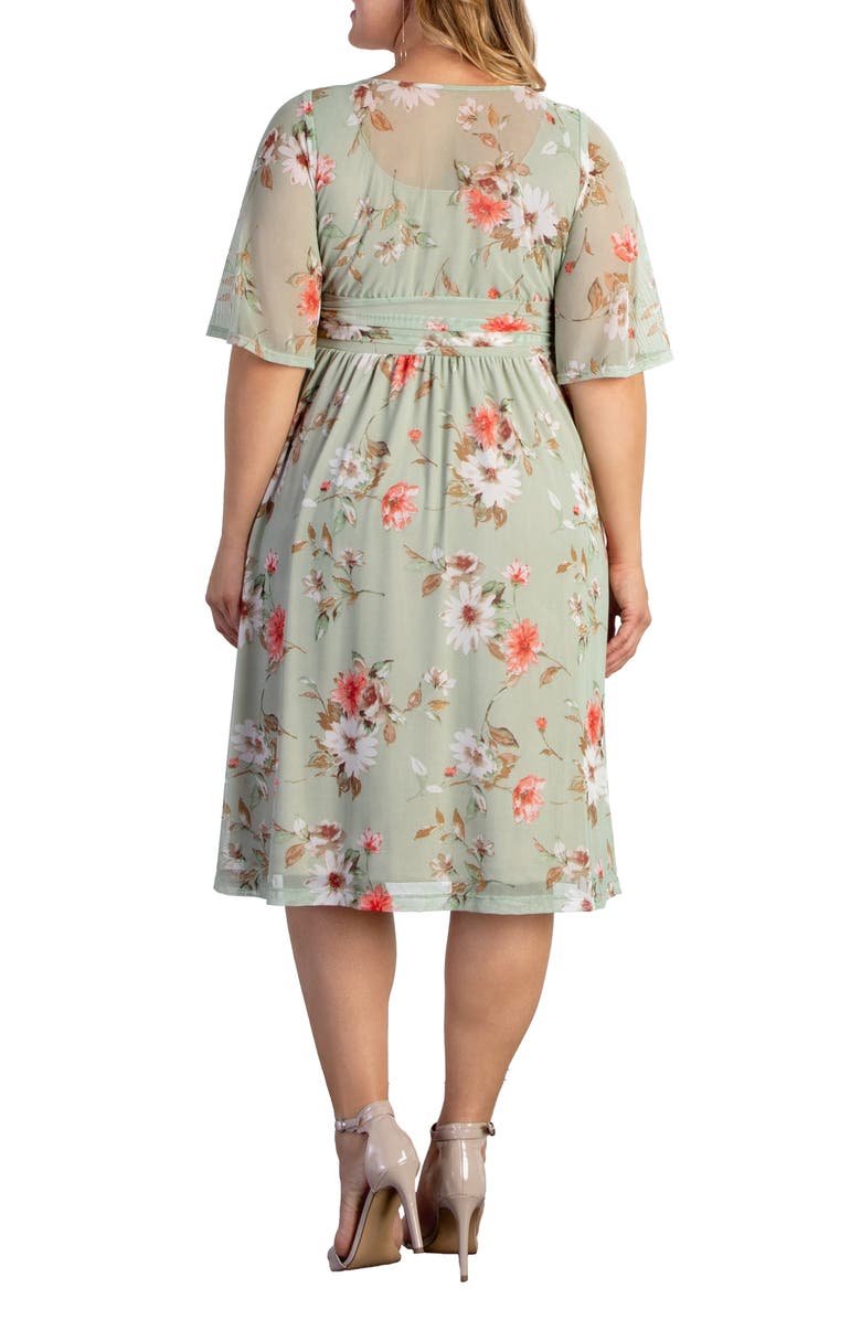 Kiyonna Katarina Floral Party Dress, Alternate, color, 