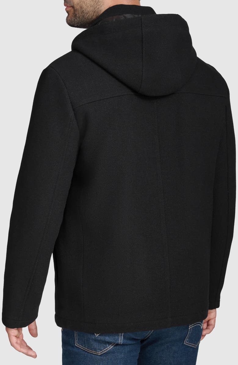 Wool Blend Hooded Field Jacket