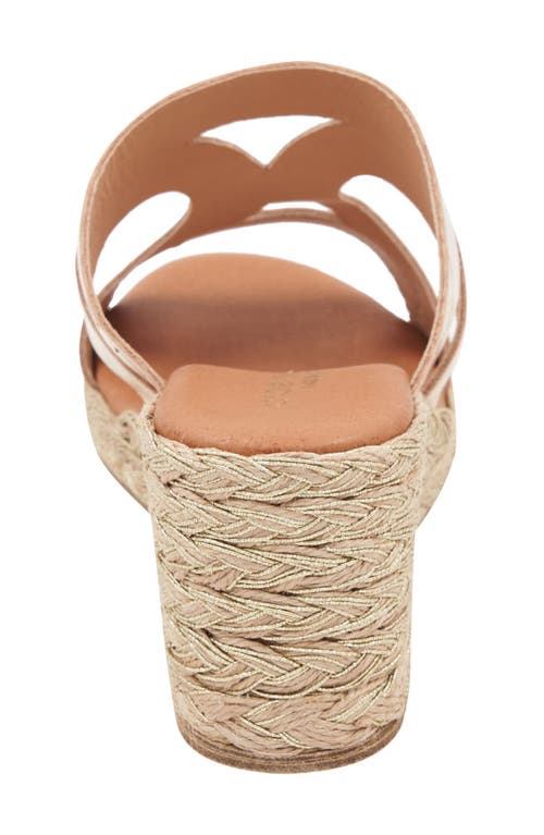 Andre Assous Addison Espadrille Wedge Sandal In Platino