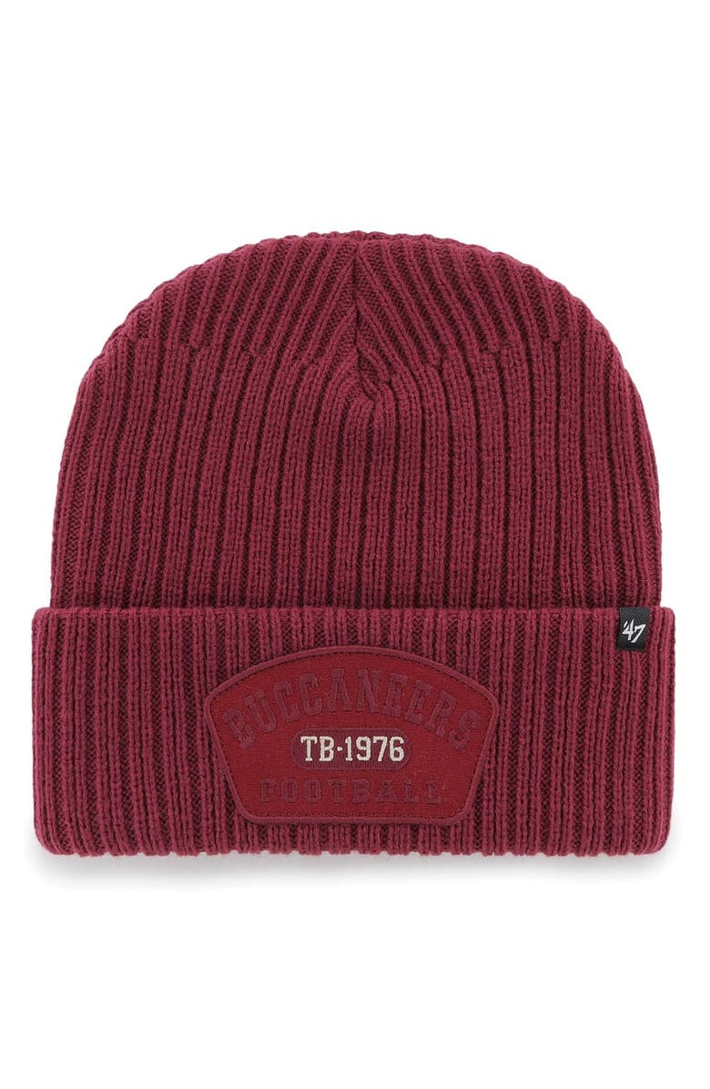 '47 Men's '47 Cardinal Tampa Bay Buccaneers Ridgeway Cuffed Knit Hat, Main, color, Cardinal