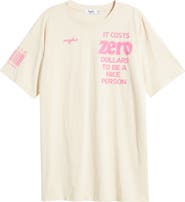 THE MAYFAIR GROUP It Costs $0 Cotton Oversize Graphic T-Shirt