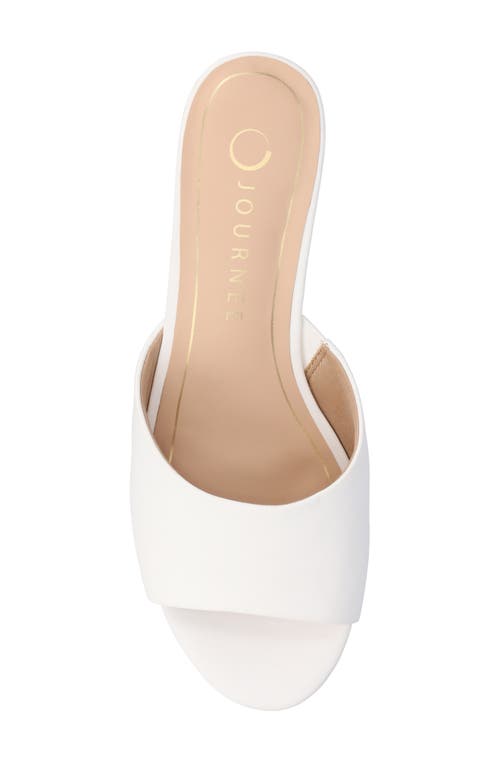 Journee Collection Jeylah Kitten Heel Slide Sandal In White