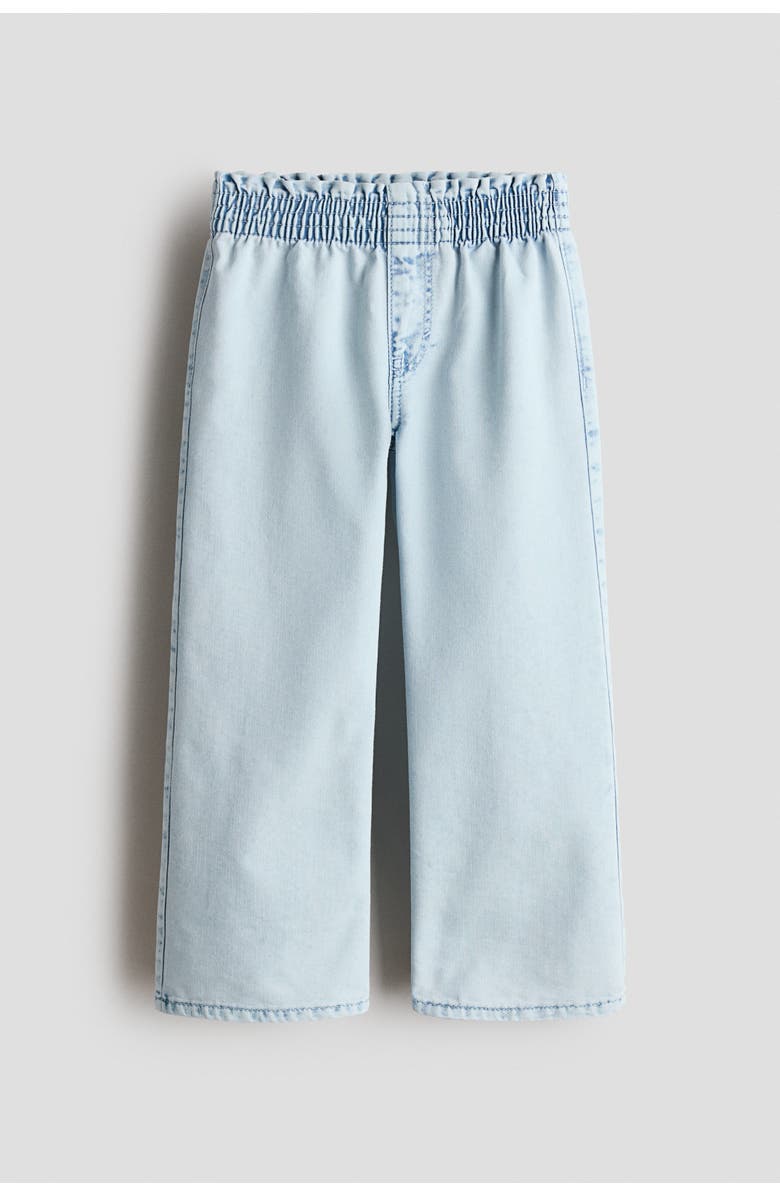 H&M Wide Denim Trousers, Main, color, Light Denim Blue