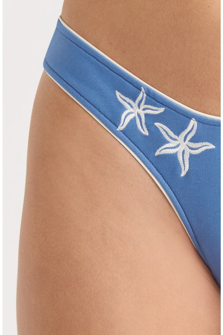 Catalina Denim High Cut Bikini Bottoms, Alternate, color, VINTAGE BLUE