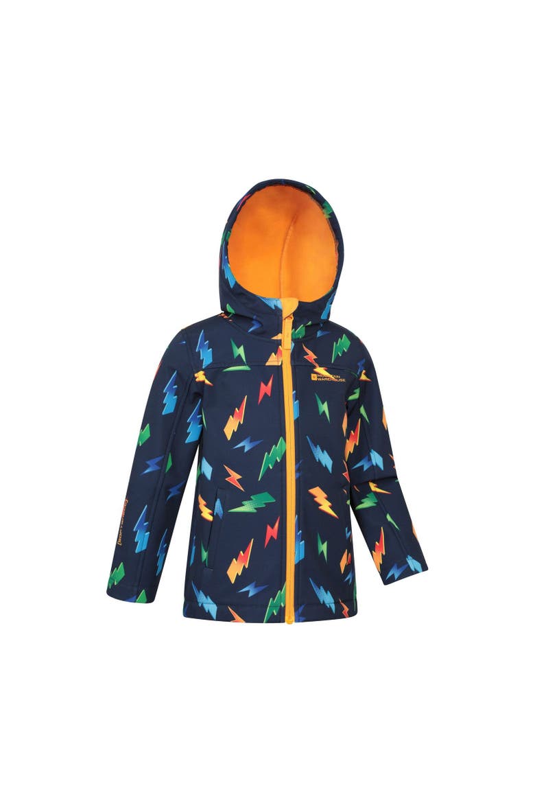 Childrens/Kids Exodus Printed Water Resistant Soft Shell Jacket, Alternate, color, Bright Yellow