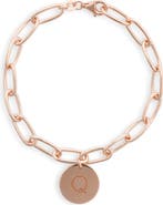 MESHMERISE Initial Disc Charm Bracelet