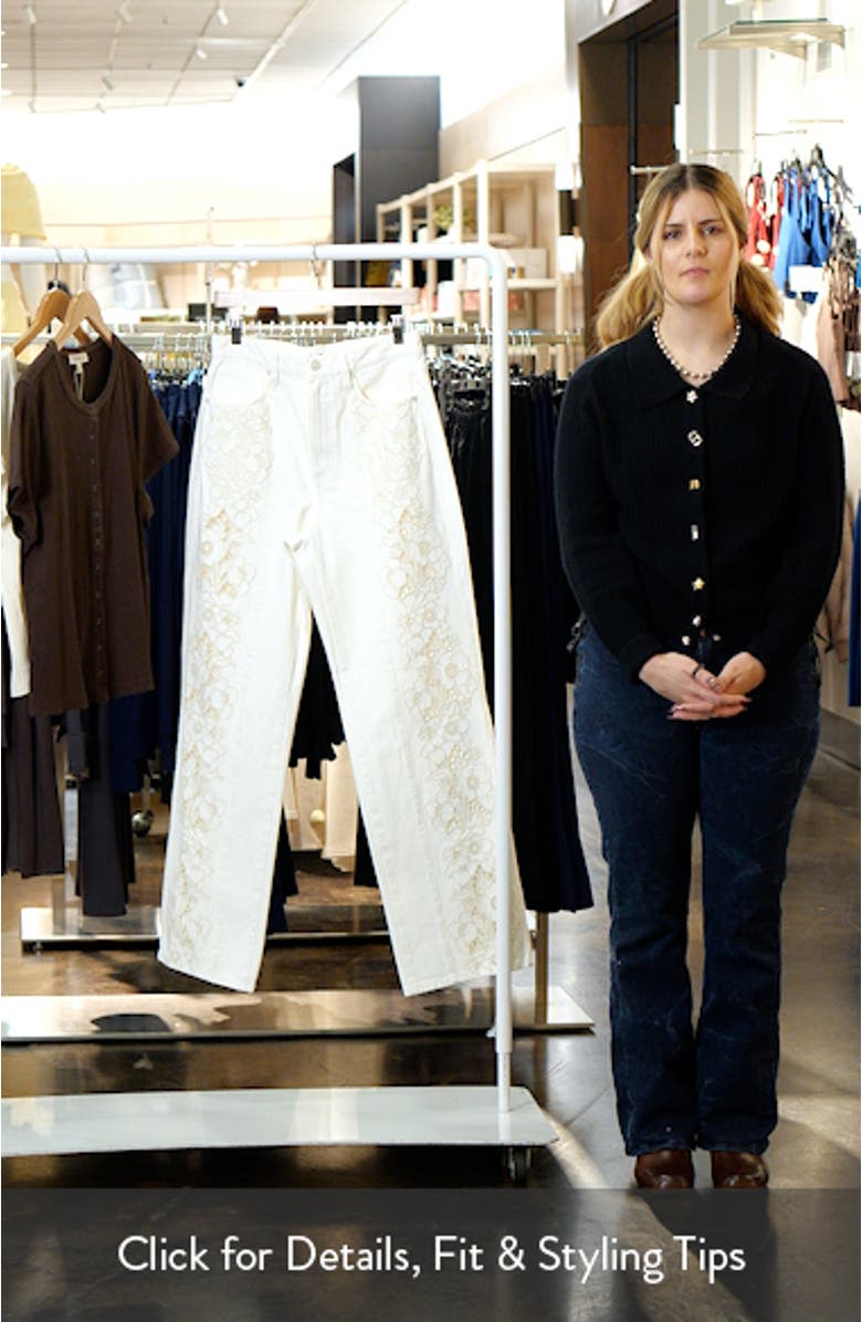Sawyer Embroidered Straight Leg Jeans, sales video thumbnail