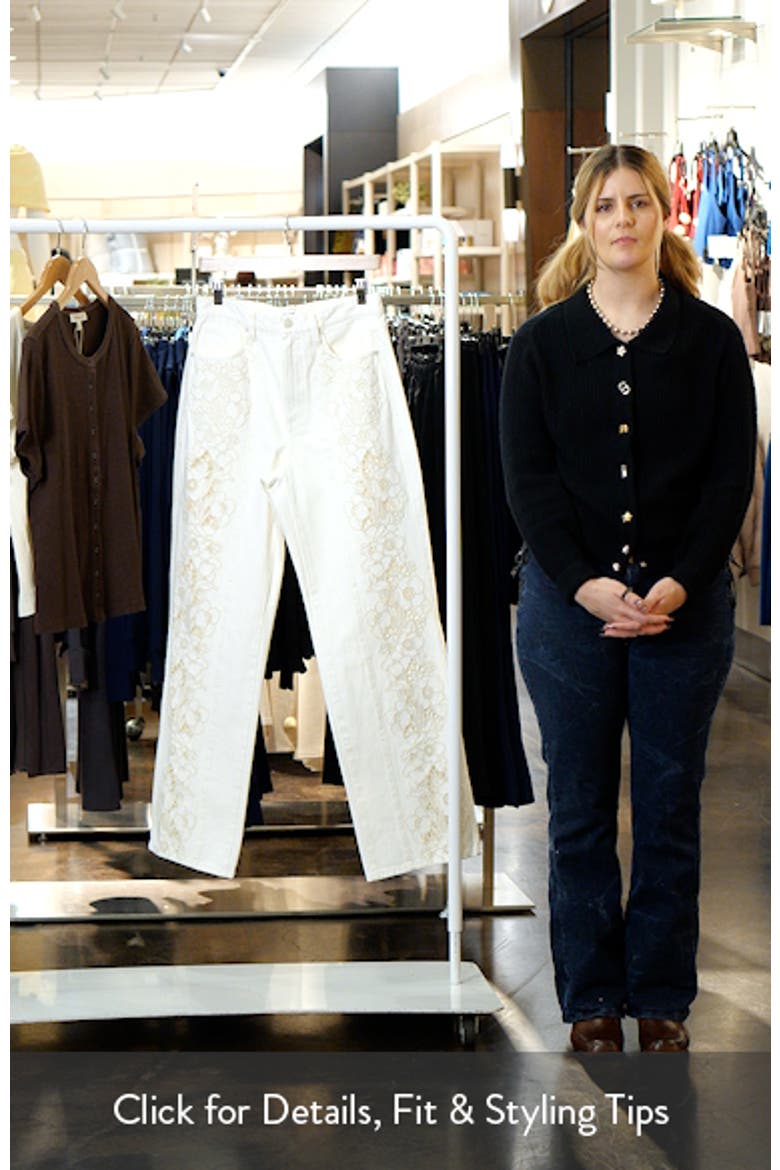 Sawyer Embroidered Straight Leg Jeans video