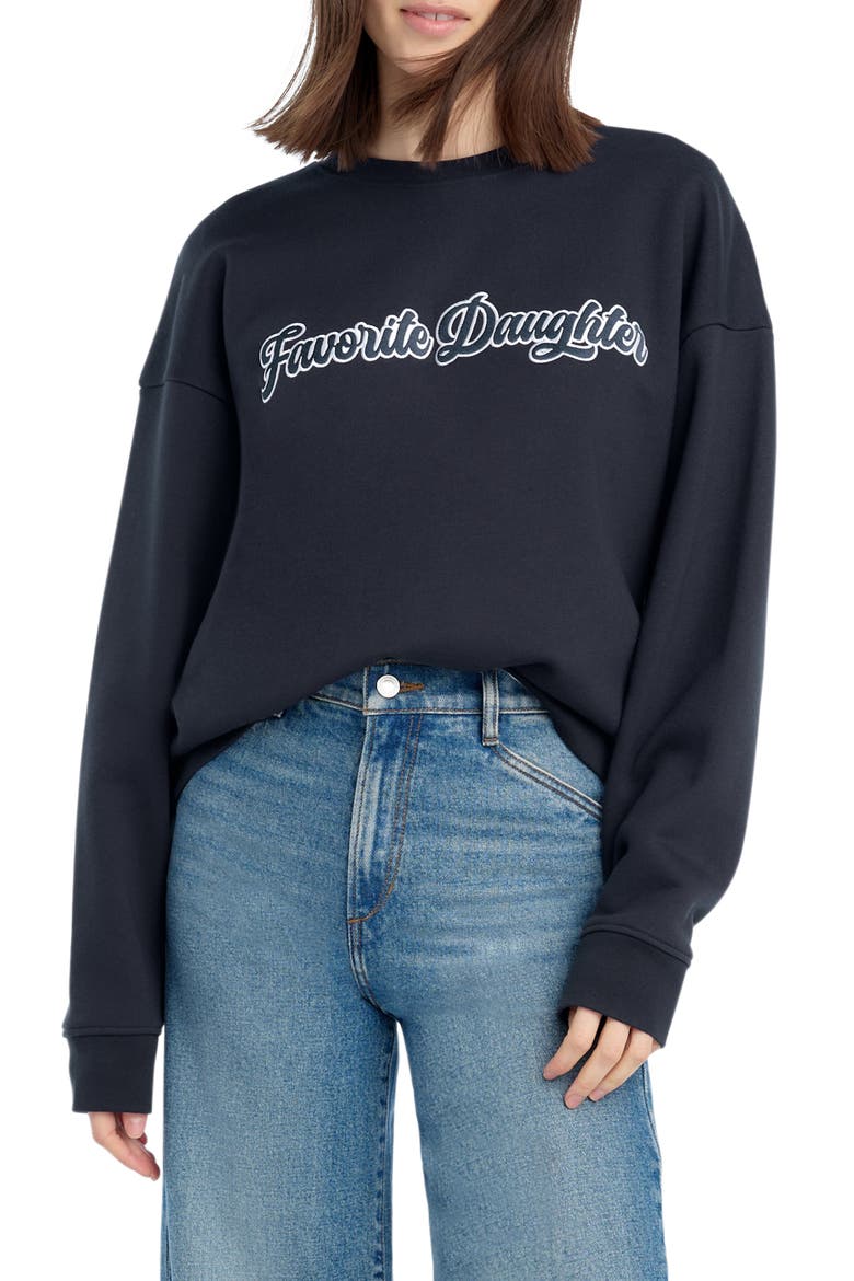 The Varsity Sweatshirt, Main, color, NAVY/ WHITE
