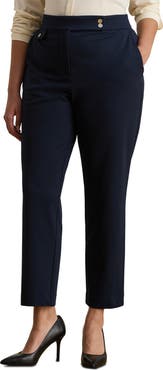 Lauren Ralph Lauren Ponte Ankle Slim Straight Leg Pants