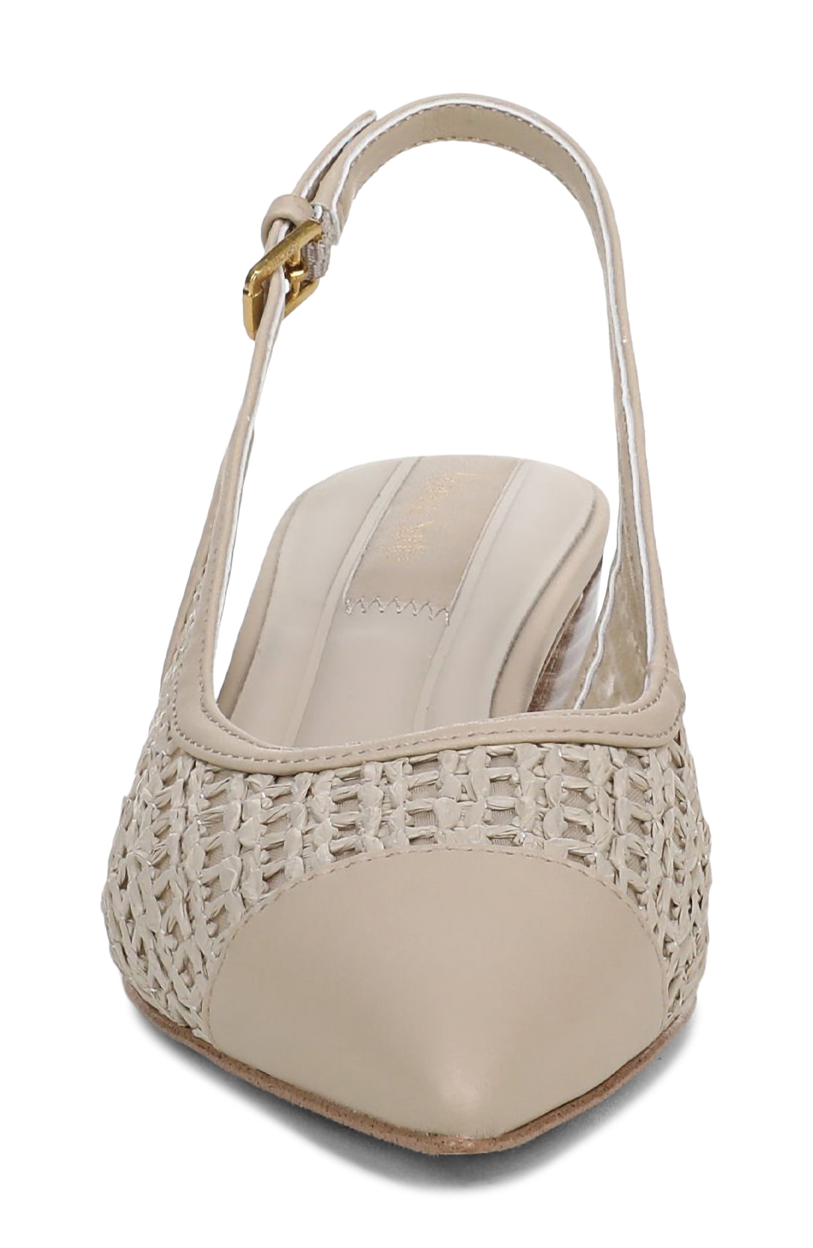 Racer Slingback Pointed Toe Pump, Alternate, color, ALABASTER