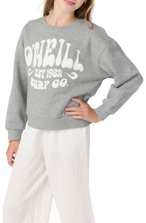 O'neill Kids' Ana Graphic Sweatshirt In Heather Ash