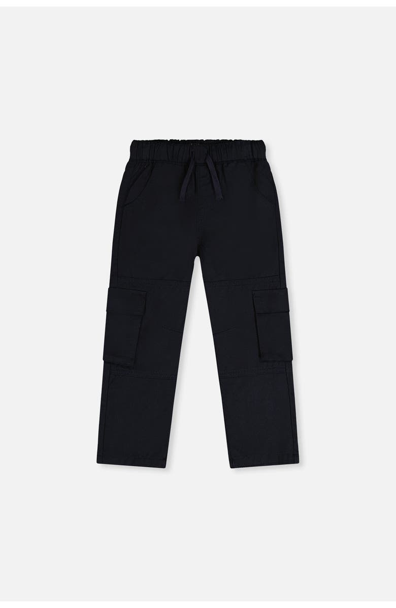 Deux par Deux Twill Cargo Pocket Drawstring Waist Pants, Main, color,