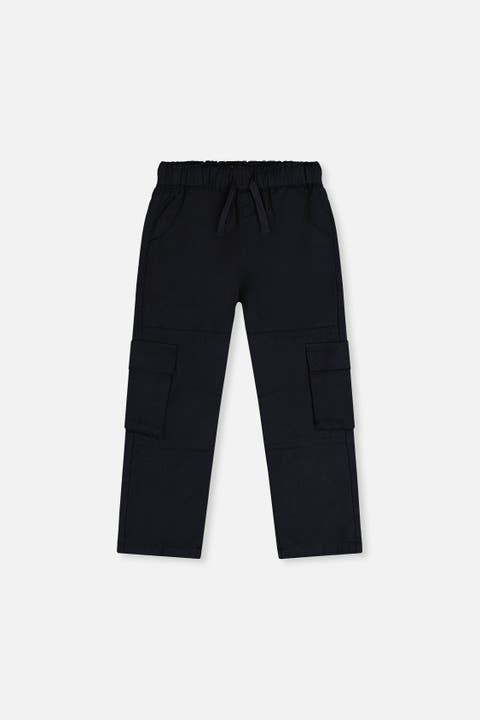 Twill Cargo Pocket Drawstring Waist Pants (Toddler, Little Kid & Big Kid)