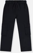 Deux par Deux Twill Cargo Pocket Drawstring Waist Pants