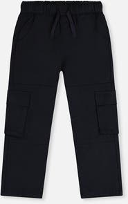 Deux par Deux Twill Cargo Pocket Drawstring Waist Pants