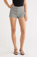 ASTR the Label Valerie Gingham Stretch Cotton Micro Shorts
