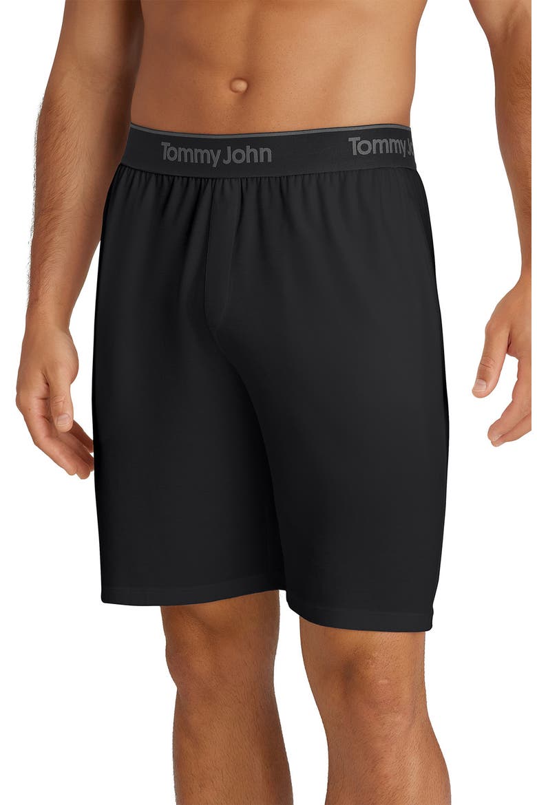 Essential Second Skin Pajama Shorts, Main, color, BLACK
