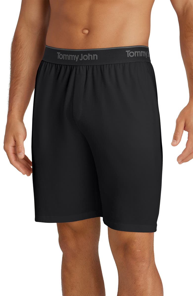 Tommy John Essential Second Skin Pajama Shorts, Main, color, Black